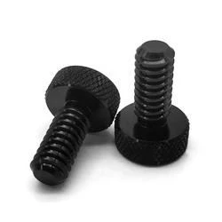 Skru Ibu Jari Knurled Aluminium Anodized Hitam 6061